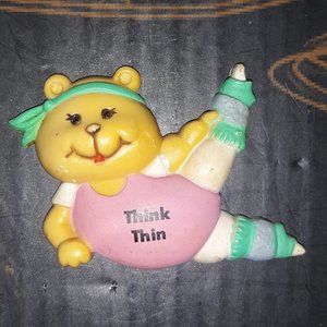Russ Berrie & Co Inc. | Vintage "Think Thin" Workout Bear Magnet